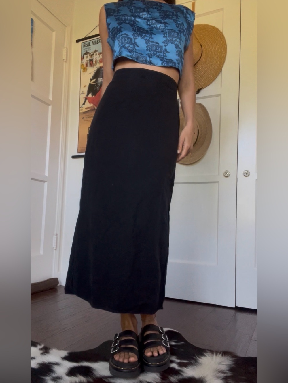 Rhythm. Black Maxi Skirt